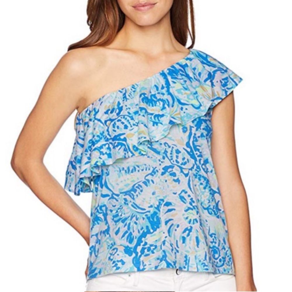 NWT Lilly Pulitzer Matteo Ruffle Top
